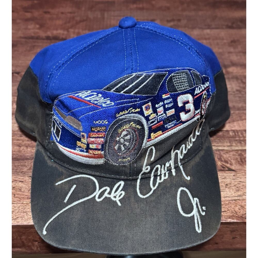 Dale Earnhardt Jr. AC Delco Car Blue Hat #3 NASCAR Chase Adjustable SnapBack VTG